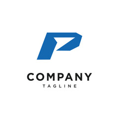 Letter P Arrow Logo Icon Vector.