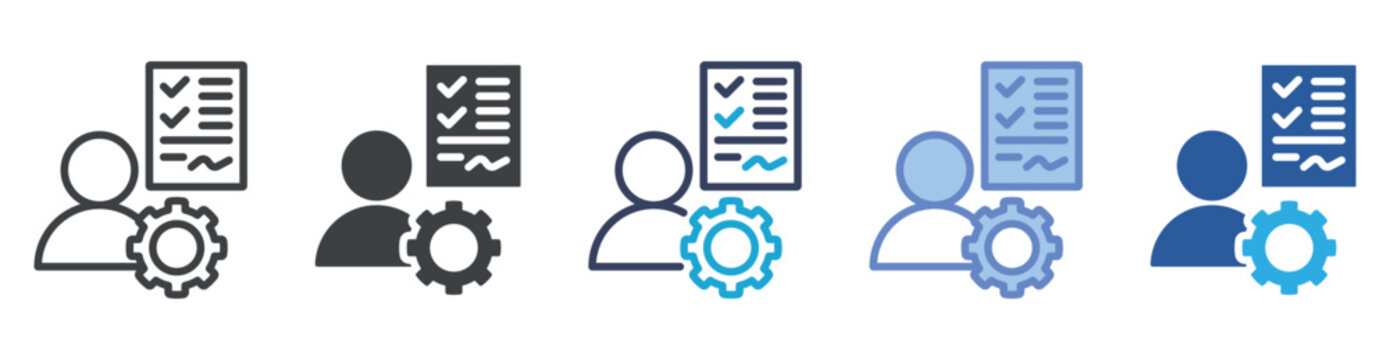 Manager icon set multiple style collection
