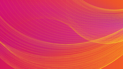 Fototapeta premium Vibrant abstract pink background featuring flowing light waves and colorful digital lines that create a dynamic motion pattern for a bright wallpaper design