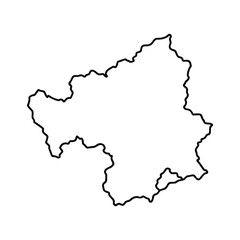 Obraz premium Slovakia Map Minimal Line Art.