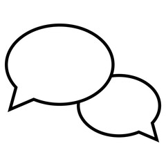 Naklejka premium Speech bubble vector icon. Chat Illustration sign. Correspondence symbol. text logo.