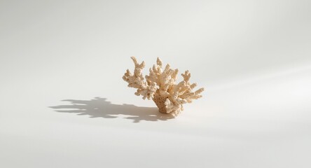 artistic shot of dried coral isolated on a pristine white background
