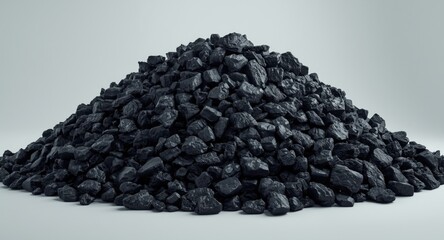 Energy and heating focused black coal pile with natural mineral content for sale