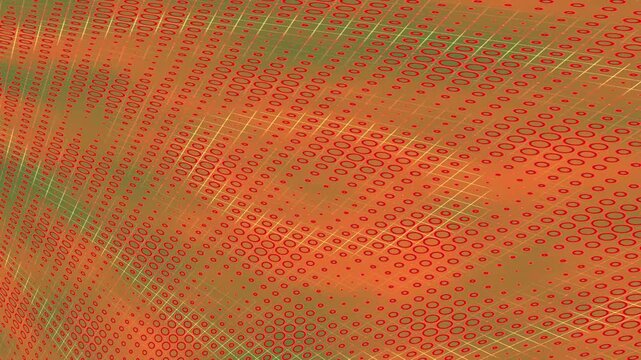 Neon grid pulse animation with dot matrix and wave effect in abstract futuristic digital design