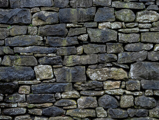 Obraz premium Historic Limestone with Natural Black Staining