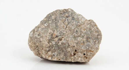 Obraz premium Gneiss rock texture specimen with clear white background