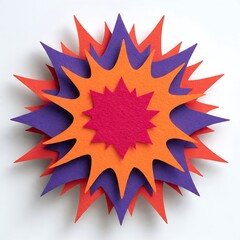 Vibrant 3D Starburst Design