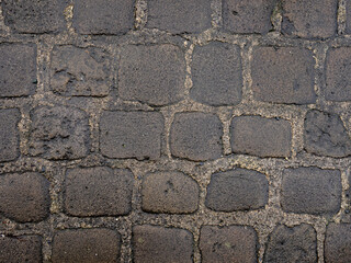 Obraz premium Rustic Cobble Path Stone Ground Background Texture