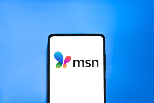 MSN logo on a smartphone screen, blue background.. Link&ouml;ping, &Ouml;sterg&ouml;tland, Sweden 02-11-2026.