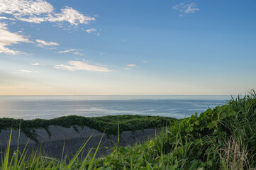 新潟　夕暮れの上輪海岸（柏崎市）