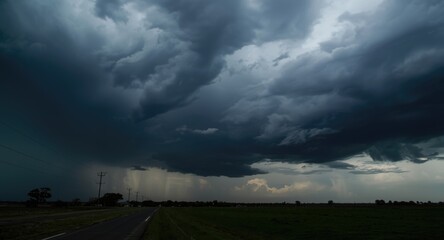 Cool wind and dark skies suggesting rain arrival