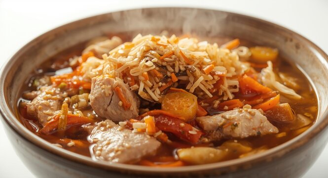 Homestyle Filipino Lomi Featuring Mixed Meats and Freshly Sourced Vegetables