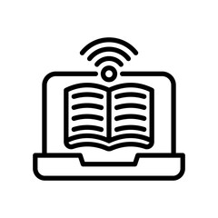 Online Learning line icon  Vector Illustration 