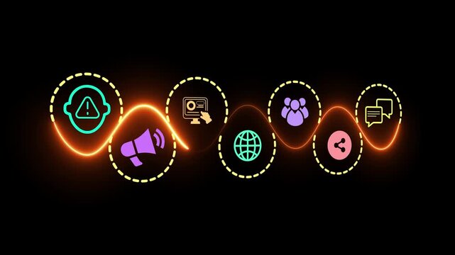 Deepfake, deep learning, fake news, generator modern internet technology concept on the transparent background. Motion graphics of deepfake technology idea. 4k video animation. 