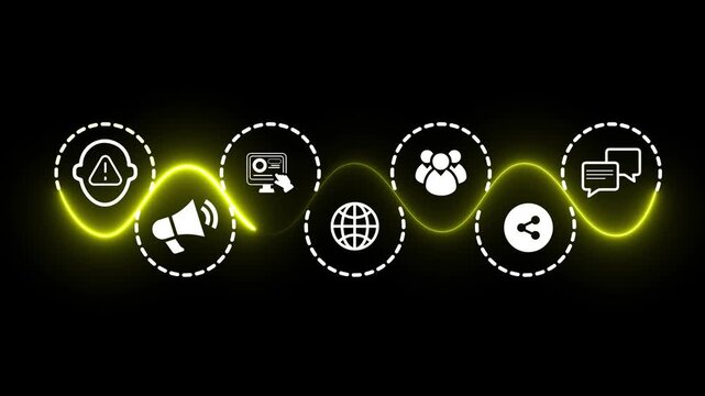 Deepfake, deep learning, fake news, generator modern internet technology concept on the transparent background. Motion graphics of deepfake technology idea. 4k video animation. 