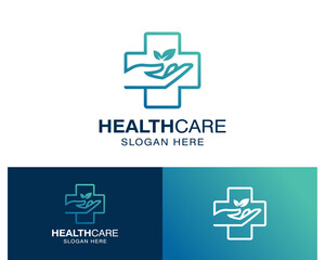 nature health care medical logo design vector illustration