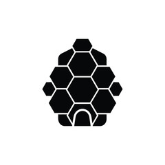 Obraz premium Hexagonal beehive shape with honeycomb cells, modern abstract design for apiary or nature theme