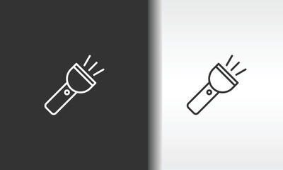 Flashlight Vector, Icon Or Logo Sign Isolated Symbol IllustrationBasic RGB