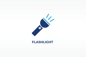 FLASHLIGHT vector, icon or logo sign isolated symbol illustration
