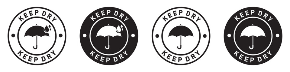 Keep dry label tags icon illustration