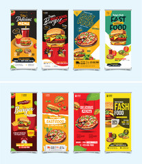 Fast Food and Burger Banner Design Set