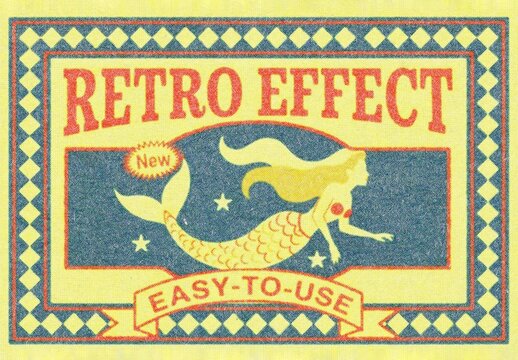 Retro Design Effect Mockup