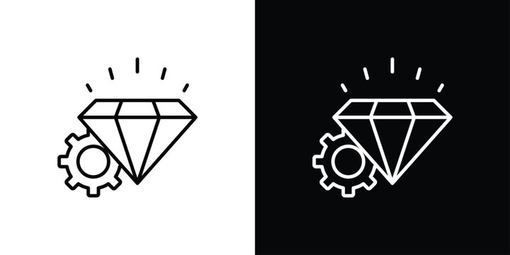 Value icon sheet black and white