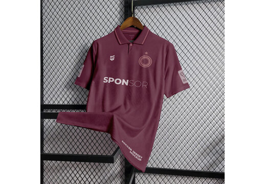 Soccer Jersey on a Hanger Mockup 8