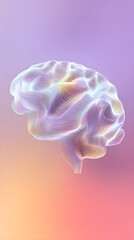 Abstract purple orange brain background