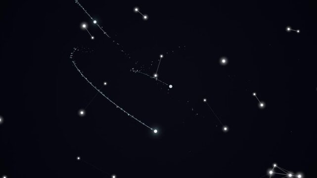 Night Sky with Stars and Meteors, Celestial Bodies, Space, Astrophotography, Night View, Cosmic Event