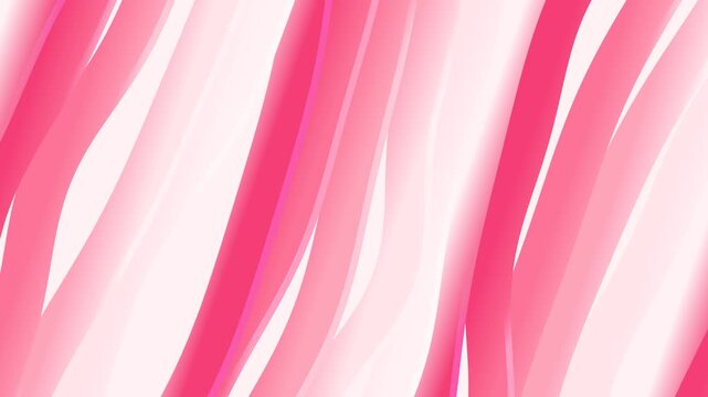 Abstract Pink Ribbons on White Background, Studio Shot, Close-up View