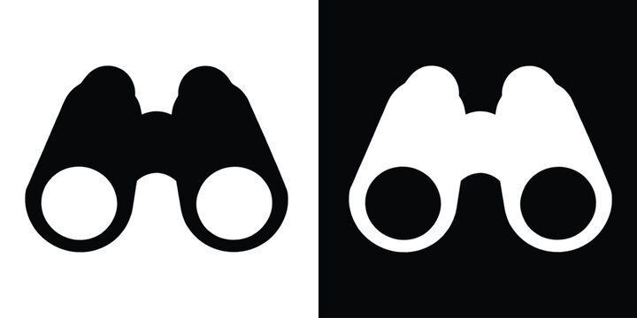 Binoculars icon silhouette vector. Binoculars icon. Exploration, discovery, optical equipment. Vector illustration
