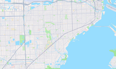 Fototapeta premium Coral Gables Florida map