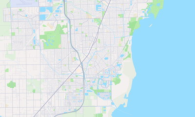 Fototapeta premium Cutler Bay Florida map