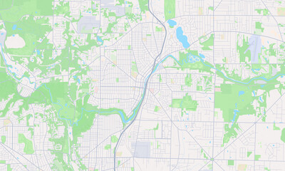 Fototapeta premium Cuyahoga Falls Ohio map
