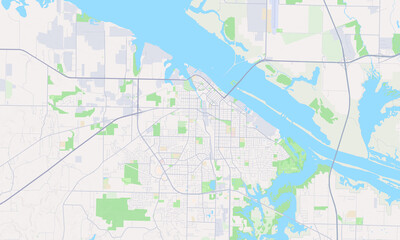 Obraz premium Decatur Alabama map