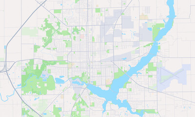 Obraz premium Decatur Illinois map
