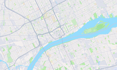 Obraz premium Detroit Michigan map