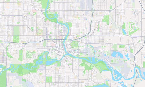 Des Moines Iowa map