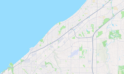 Fototapeta premium Euclid Ohio map