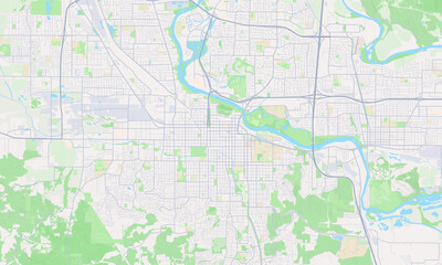Obraz premium Eugene Oregon map