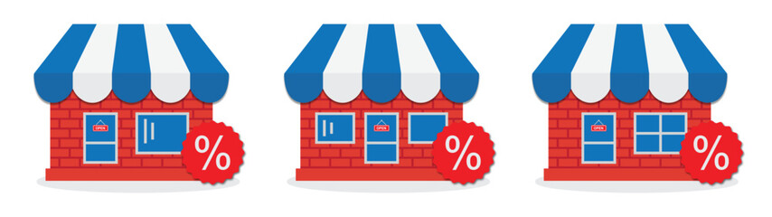 Store discount icon. shop percent price icon vector illustration