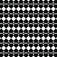 abstract black and white geometric seamless pattern featuring repeating shapes
