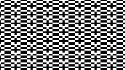 abstract black and white geometric seamless pattern featuring repeating shapes