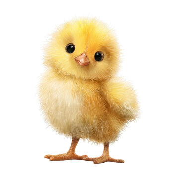 Cute chick cartoon newborn isolated on transparent background 