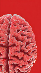 Abstract red brain background
