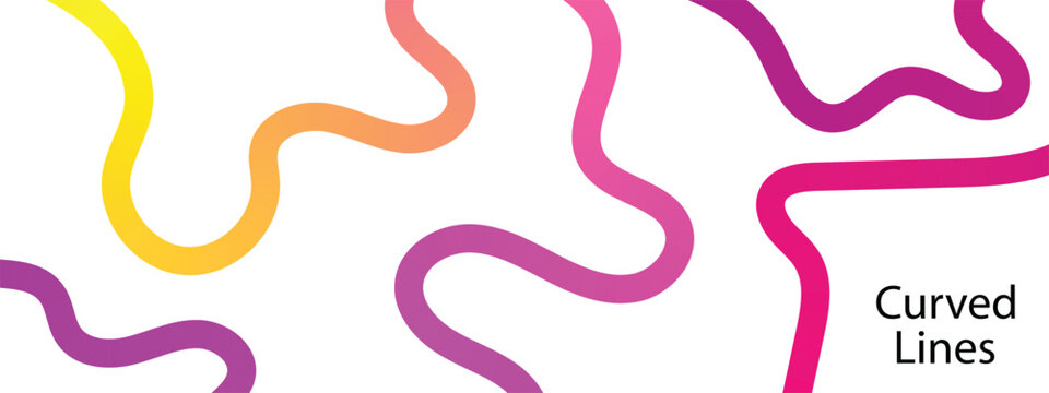 abstract colorful background. Colorful swirl shapes and wavy line patterns. gradient color shapes pattern. colorful gradient curved line. 