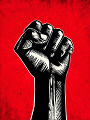 cartoon image of a clenched fist