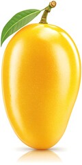 Mango fruit symbolizing tropical freshness strong visual focus centered composition natural daylight premium stock photography style, Realistic Photo