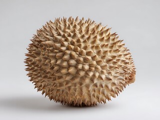 Durian fruit isolated on white background studio lighting sharp focus clean cut-out style commercial product stock image, Realistic Photo